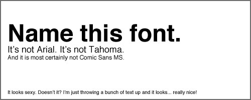 What font am I?